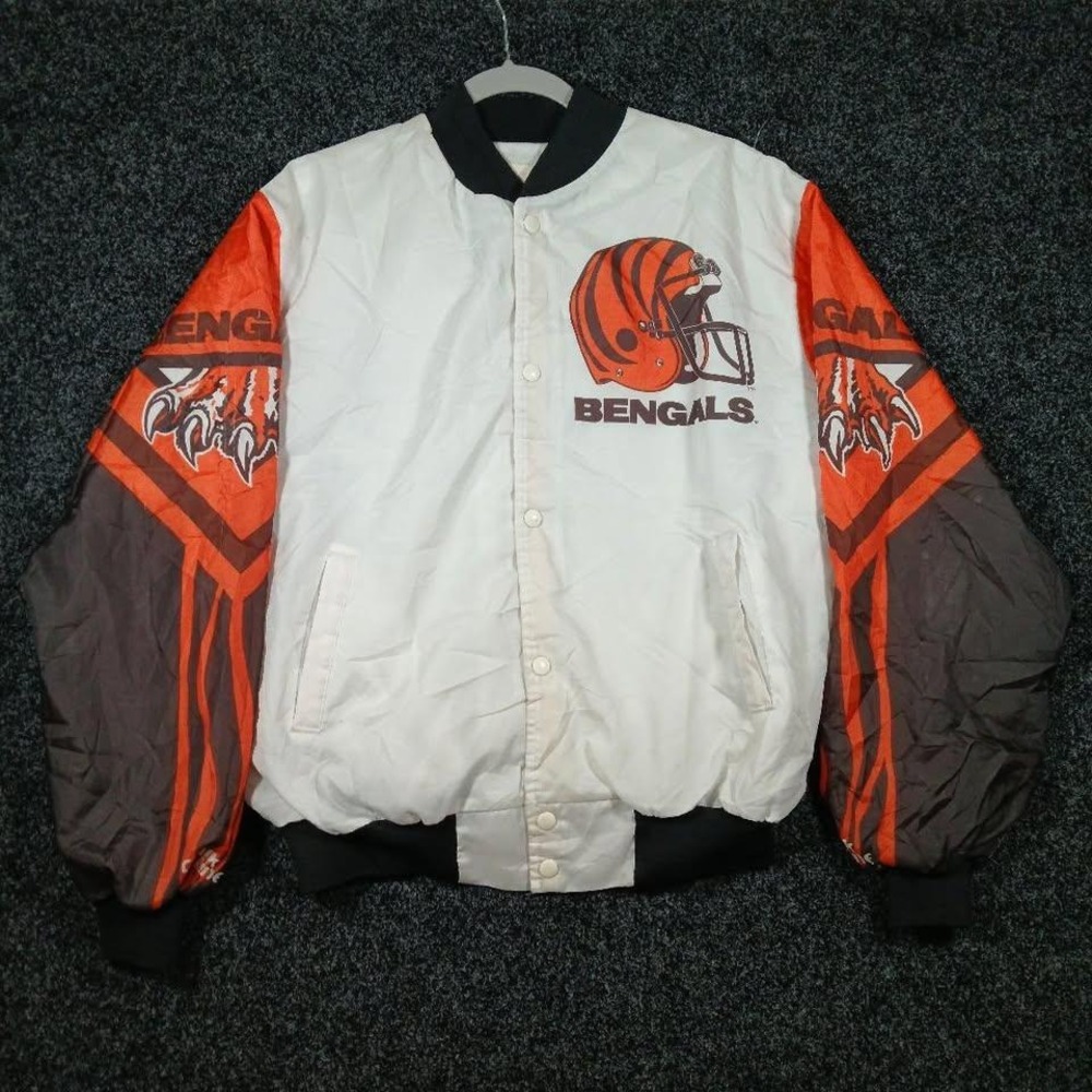 Vintage 1990s NFL Fanimation Cincinnati Bengals Chalk Line Jacket Large NFL
